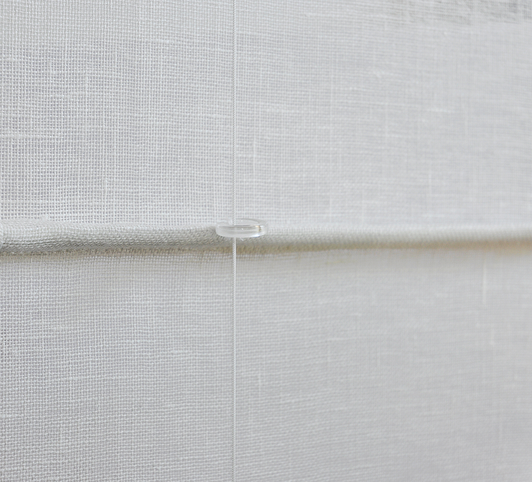 Biesenfaltrollo Rückseite Stab mit Plexiglasring